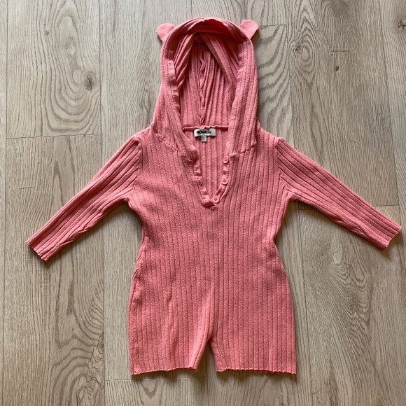 Novakids Hooded Romper With Ears - Pink Size 5 - Picture 3 of 8